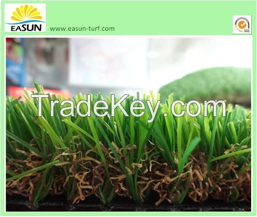 PU backing, Stem fiber Artificial Grass for landscaping, garden or football field