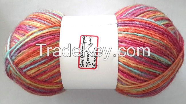 70%Wool 30%Acrylic colorful Section Dyed Roving Yarn