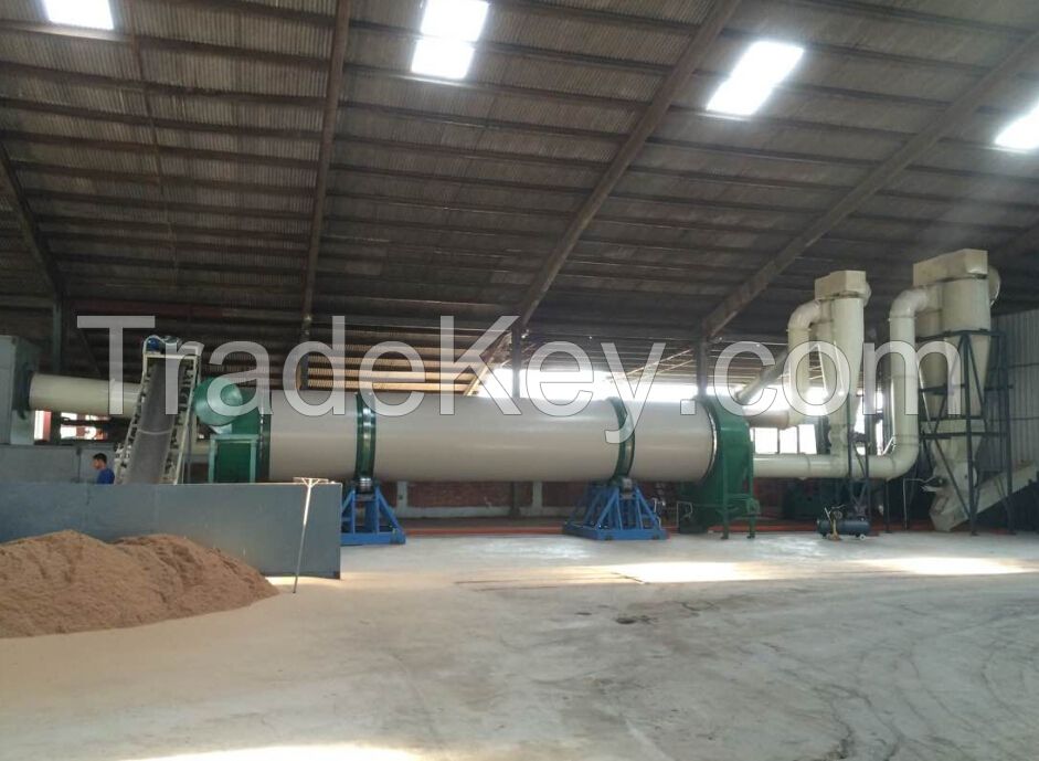 Sawdust dryer machine for wood pellet line