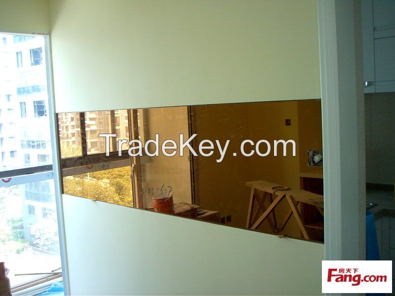 silver mirror glass large sheet for building decoration application