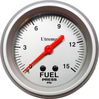 Auto fuel pressure gauge, 0-15 psi, 2-5/8" UT83033