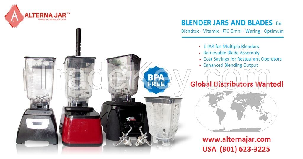 Blender Container Jar Lid and Blade Assembly for multiple blender styles