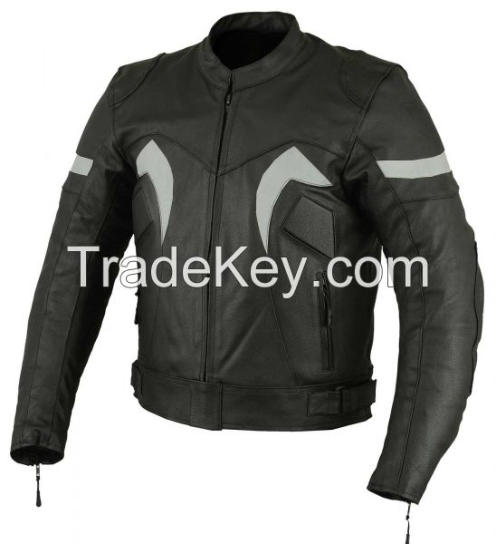 New Style Motorcycle Racing Cow hide Leather Jacket CE Approved Armours All Sizes