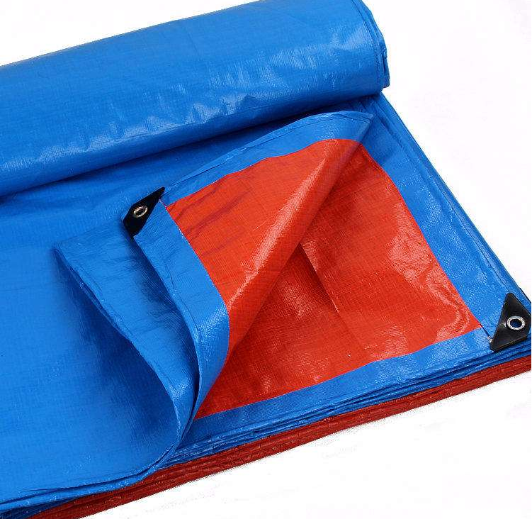 60-260g Blue/Orange, Silver color PE waterproof tarpaulin , Rain cover