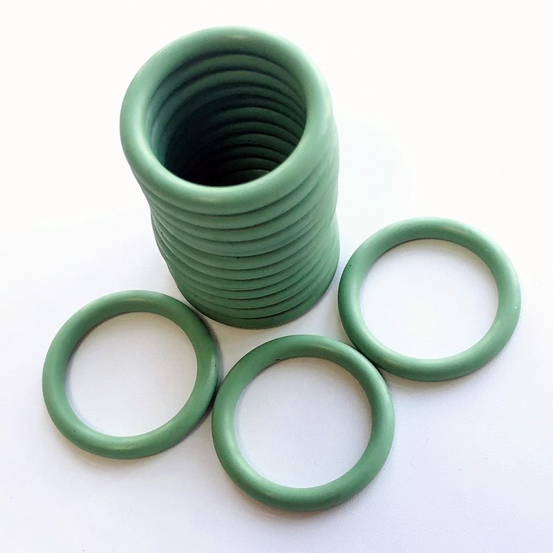 Green FKM rubber o ring seals - IDxCS 21.82x3.53mm