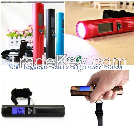 40kg Portable electronic luggage scale with LED torch