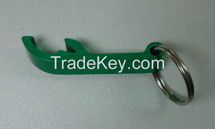 Aluminum color metal bottle opener keyring