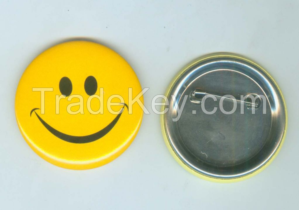 Custom tin button badge