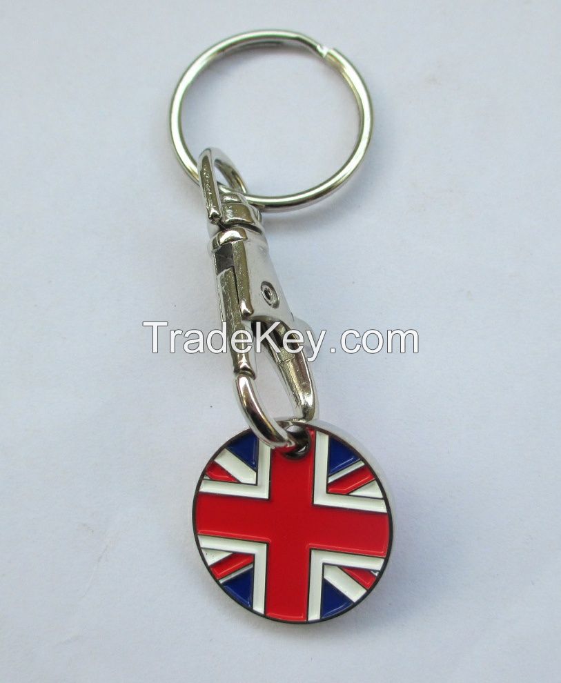 Custom Trolley coin keyring