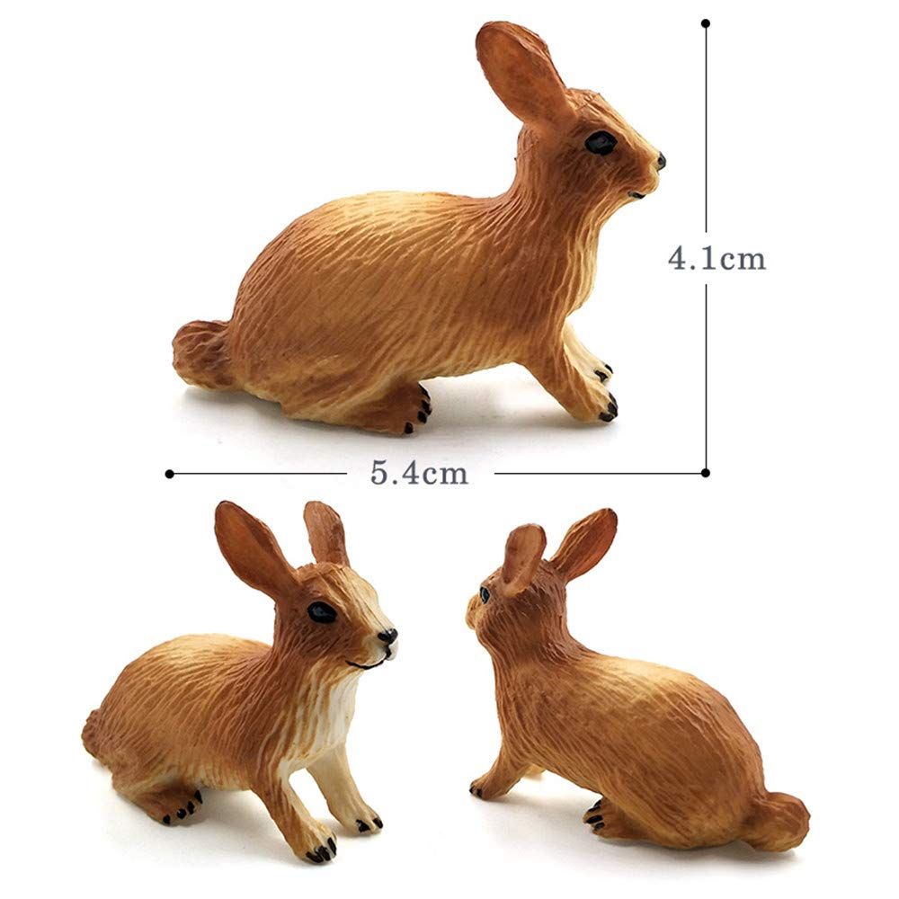 OEM professional resin figurines decorative animals mini cute rabbit hare squirrel fox figures animals set model toys for miniature fairy garden decoration ornament