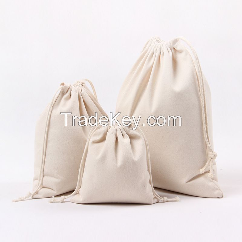 Selling Assorted Canvas Cotton Linen Drawstring Gift Bags Messenger Bags Shoulder Shopping Bag Handbags Backpack
