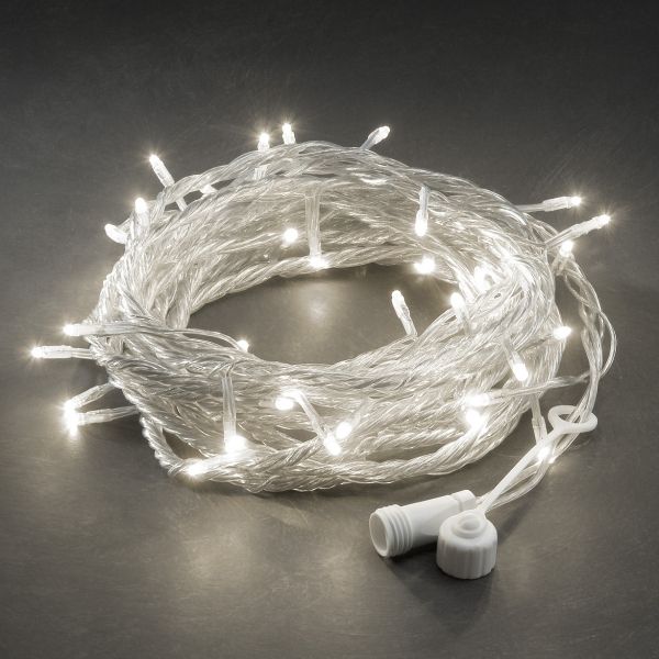 Sell LED string light with white LED and clear cable connectable 230V/110V/24V