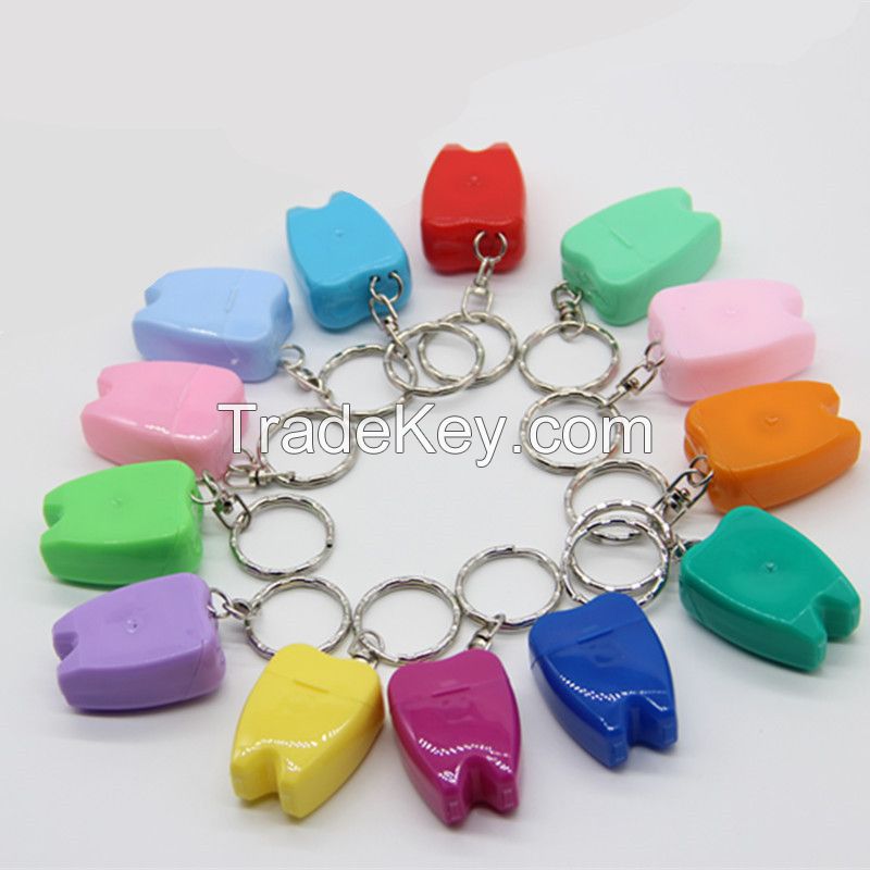 15m keychain tooth shape dental floss --Carry