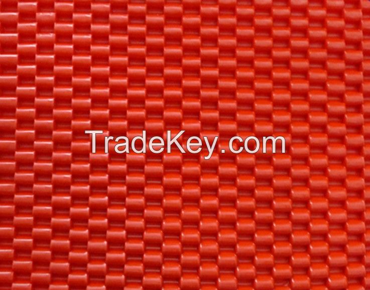 PVC chain mat, unperforated, round chain