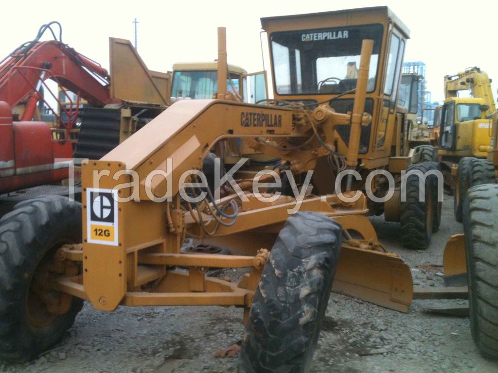 Used CAT 12G motor grader, motor grader caterpillar 12G origin from USA for sale