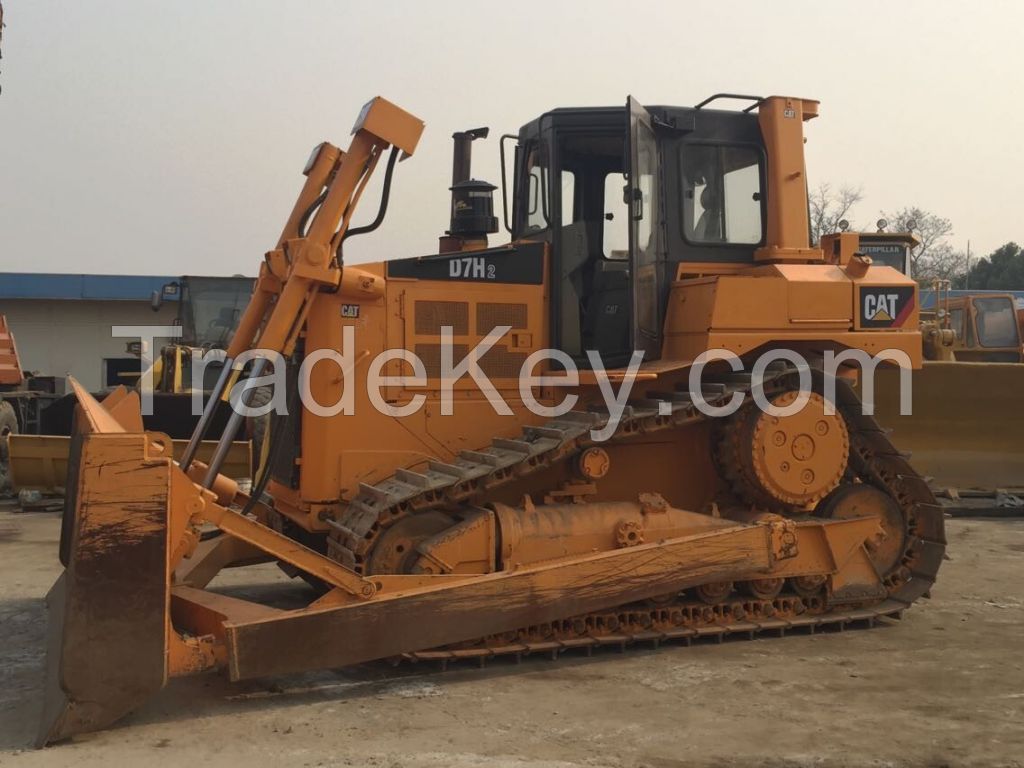 Used cheap hydraulic CAT crawler bulldozer D7H-II in good condition for sale