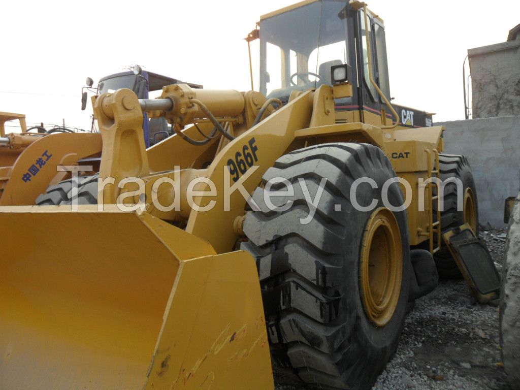 Used cheap hydraulic CAT wheel loader 966F-II in good condition for sale
