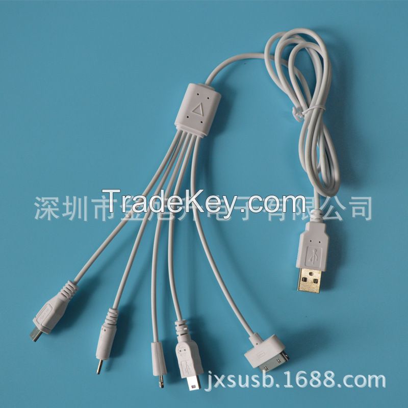 5 in 1 usb mobile charger cable