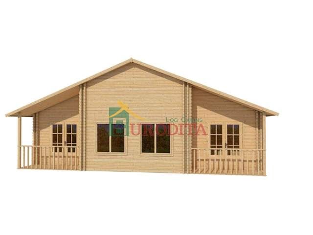 3 bedroom twin skin log house