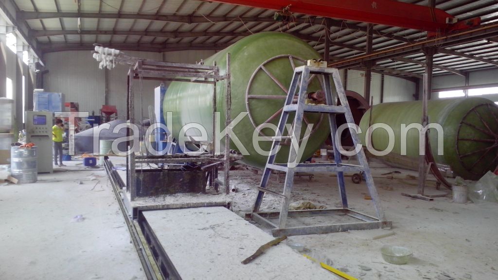 FRP tank vessel filament winding machine