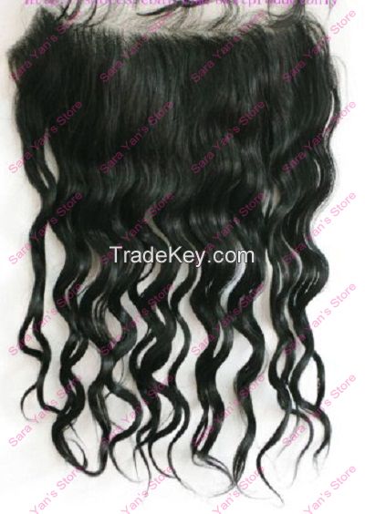7A Brazilian Virgin Hair Full Lace Frontal Silky Straight/Body Wave/Deep Wave
