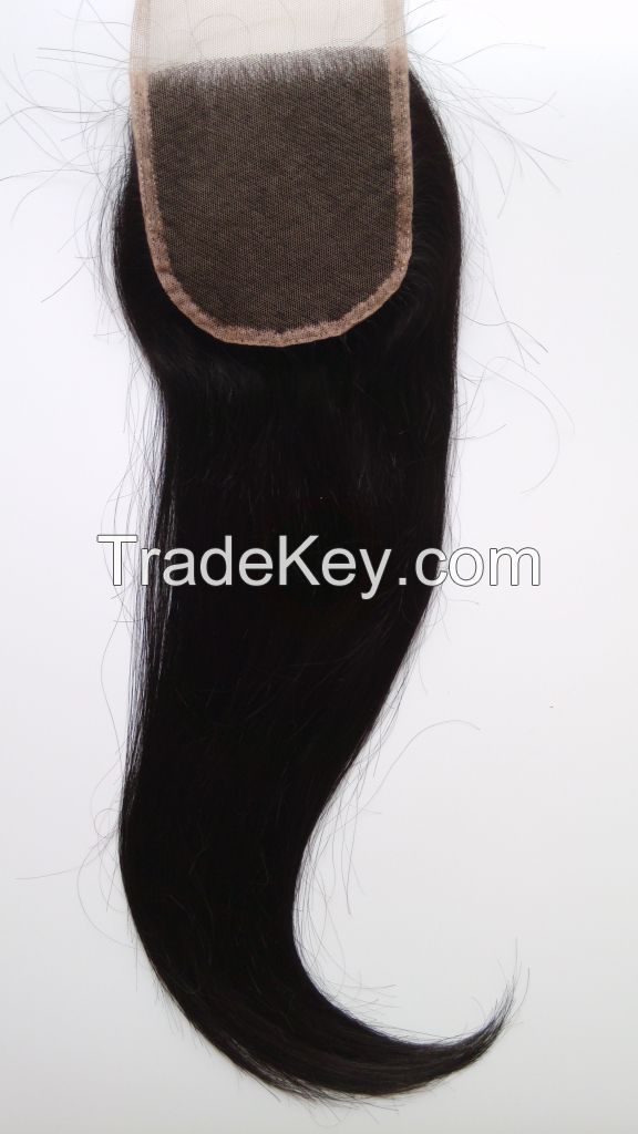 7A Unprocessed Free Part/ Middle Part/3-Part Brazilian Virgin Hair Top Lace Closure