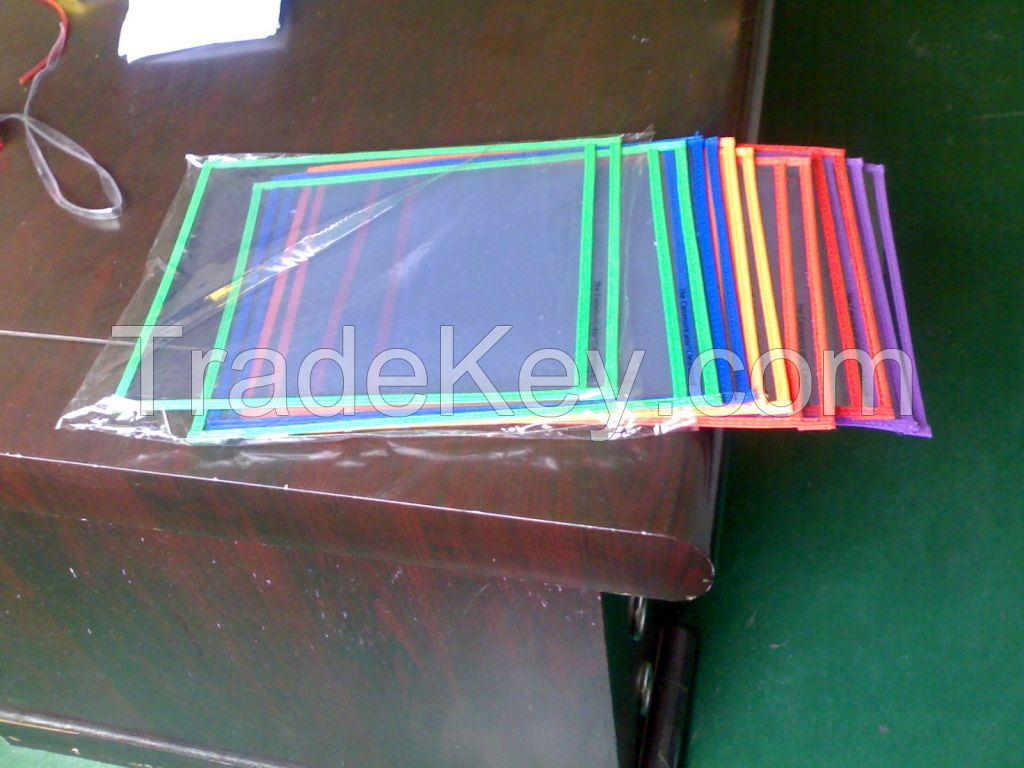 Color PVC file holder shop tickets holder PVC holder