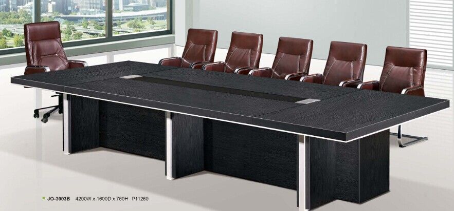 modern black conference table, #JO-3003B