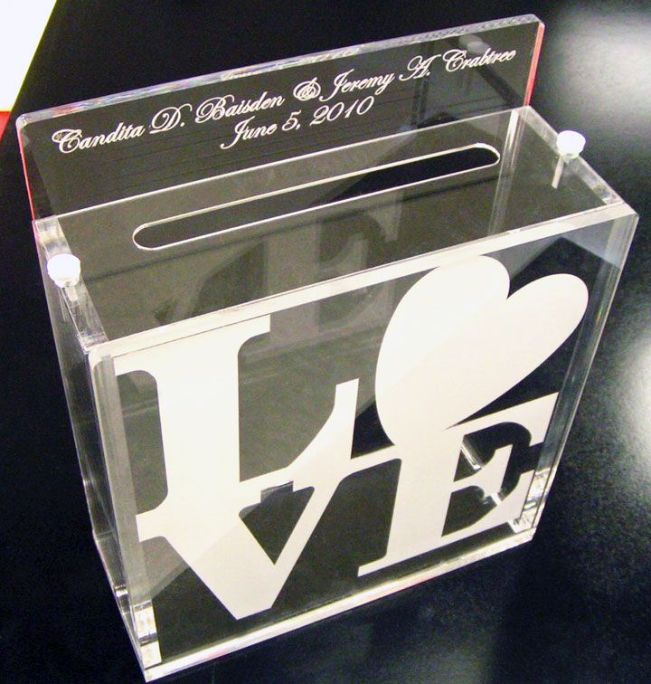 Acrylic wedding donations box