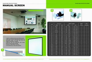 wall manual projection screen
