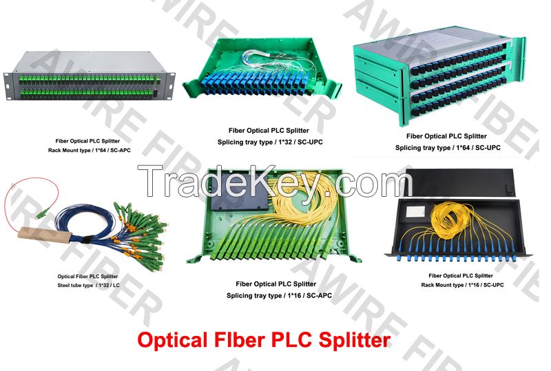 Awire Optical Fiber PLC ABS box type Splitter 1-32 SC connector WS840007 for FTTH