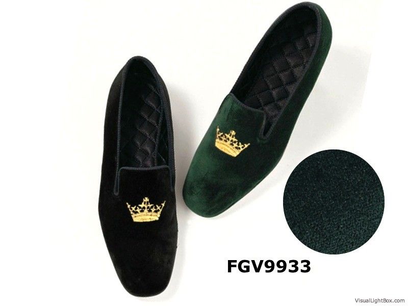 Velvet loafer slippers