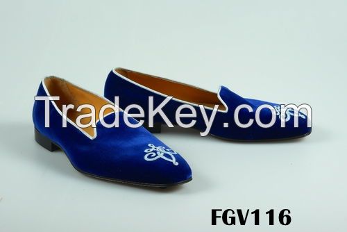 Custom monogrammed velvet slippers