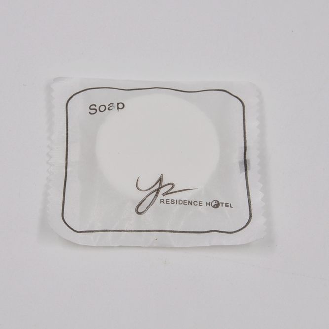 small size soap packed in sachet