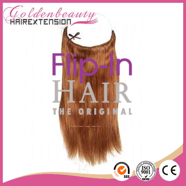 2014 new style Fashion Flip in hair extension/Flip in hair extenion/Fish wire hair extension