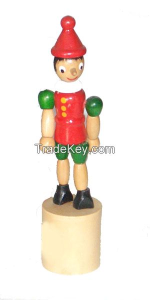Petra Wooden Pinocchio w/Drum Pull Toy