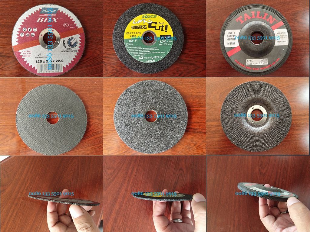 Abrasives resin grinding blades, cut off wheels inox and metals