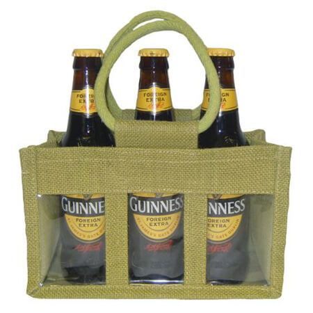 3 Jar jute bag with PVC window