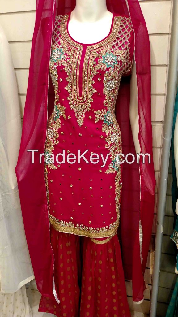 Partywear Embroidered Fancy Suits