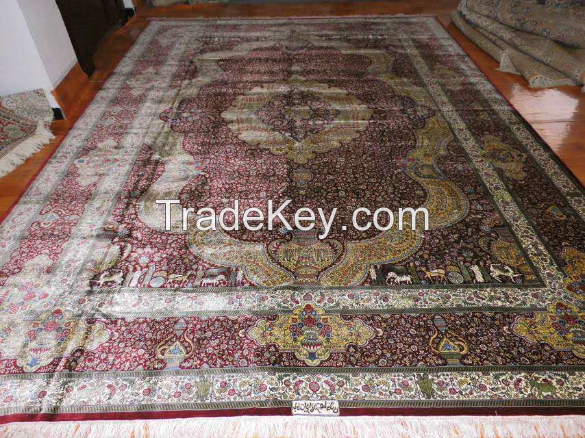 Sell 400lines handmade silk carpets rugs