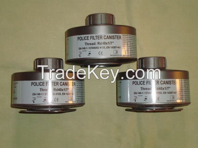 anti  riot  gas  filter  (canister  )