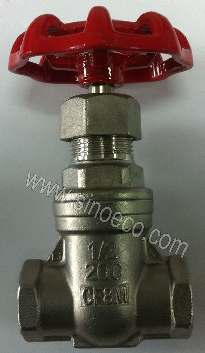 Stainless Steel Threaded Screwed Female Gate Valve