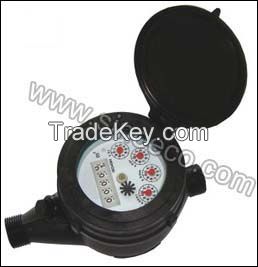 Multi jet dry dial vane wheel Class B cold / hot water meter