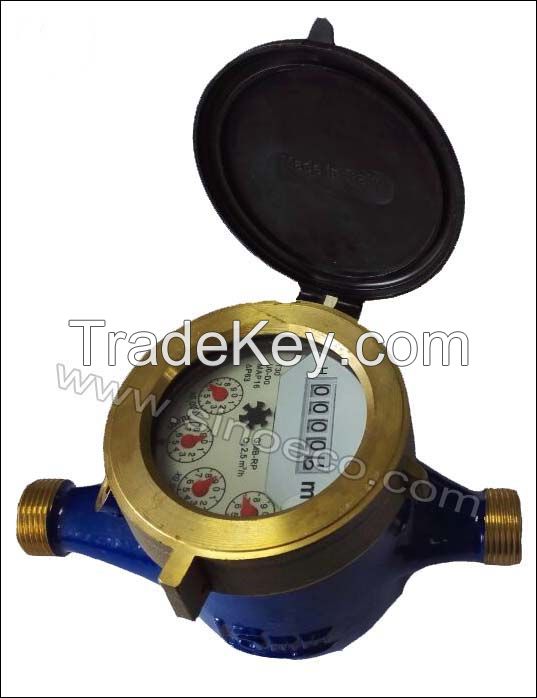 Multi jet liquid sealed dial vane wheel Class C water meter