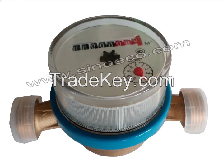 Single jet dry dial vane wheel class B water Meter with lightest meter