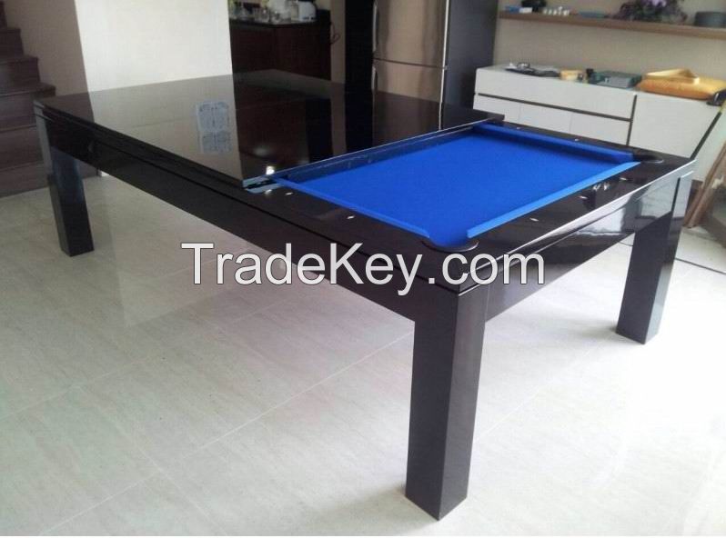 7ft solid wood pool table with dining top