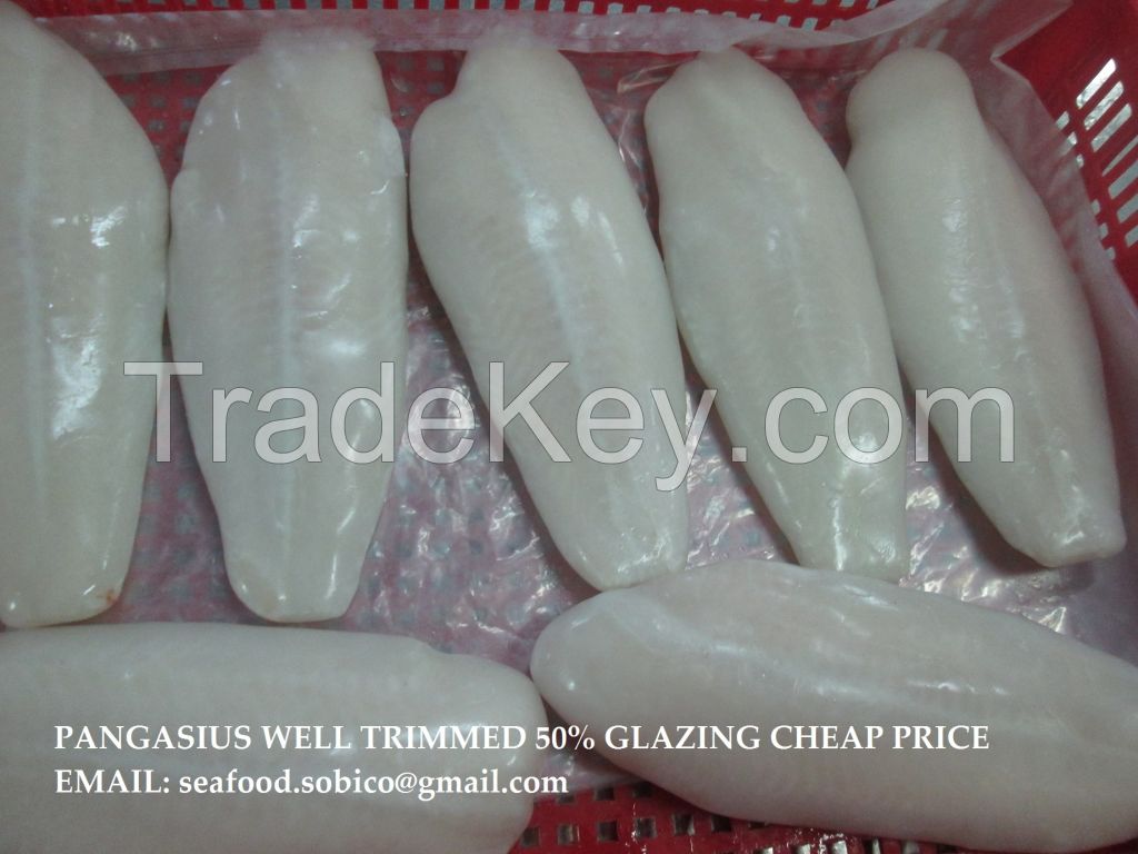 FROZEN WHITE PANGASIUS FILLET 50% GLAZING