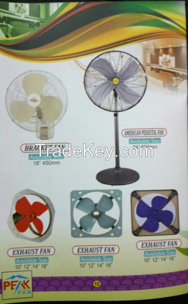Ceiling Fan, Exhaust Fan, Pedestal Fan