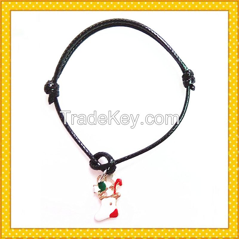 eco-friendly wax rope custom pendent bracelet SL0024