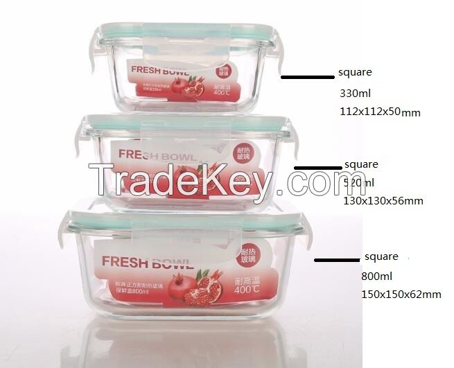 borosilicate glass food containers